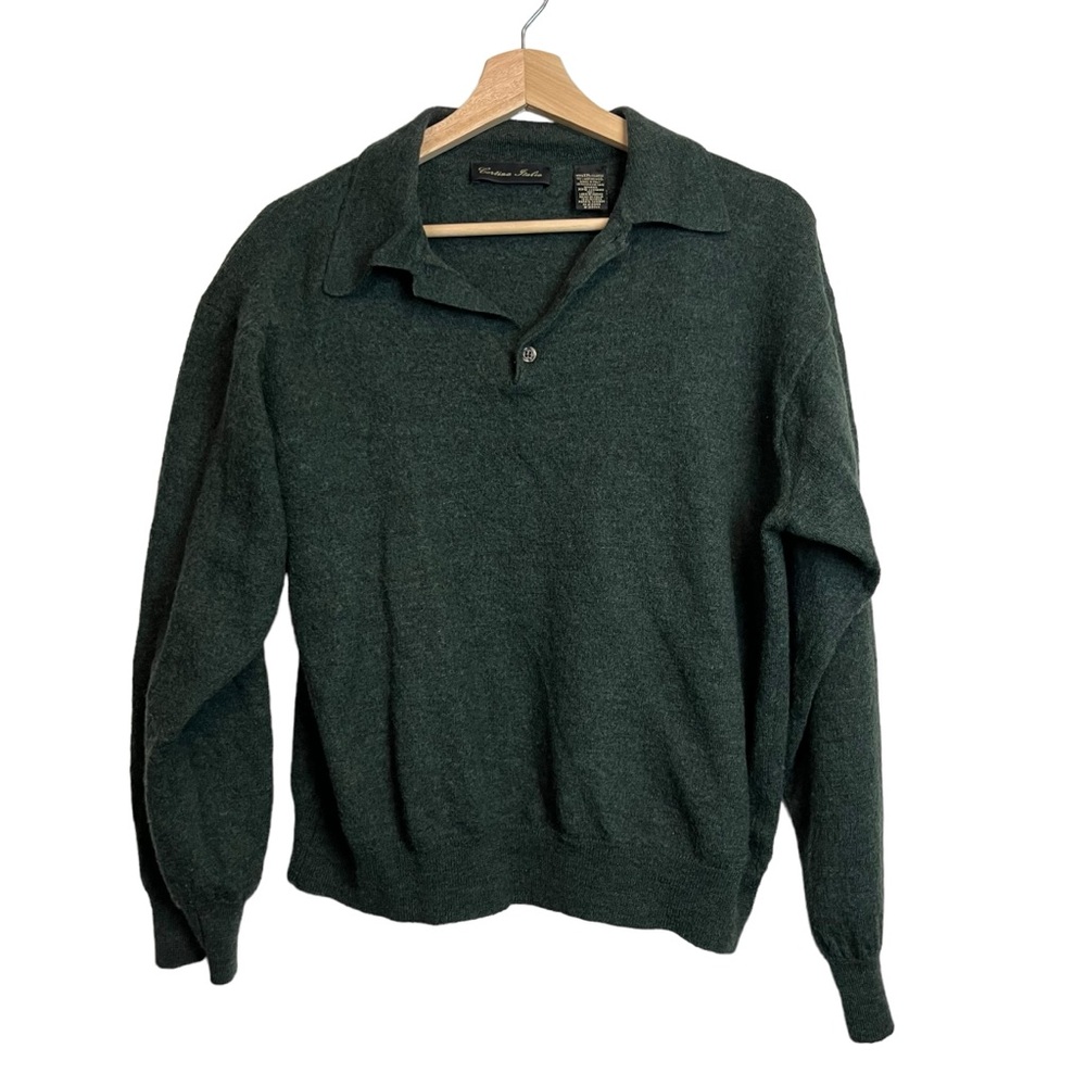 Cortina Italia Quarter Button Down Long Sleeve Sweater Size XXL